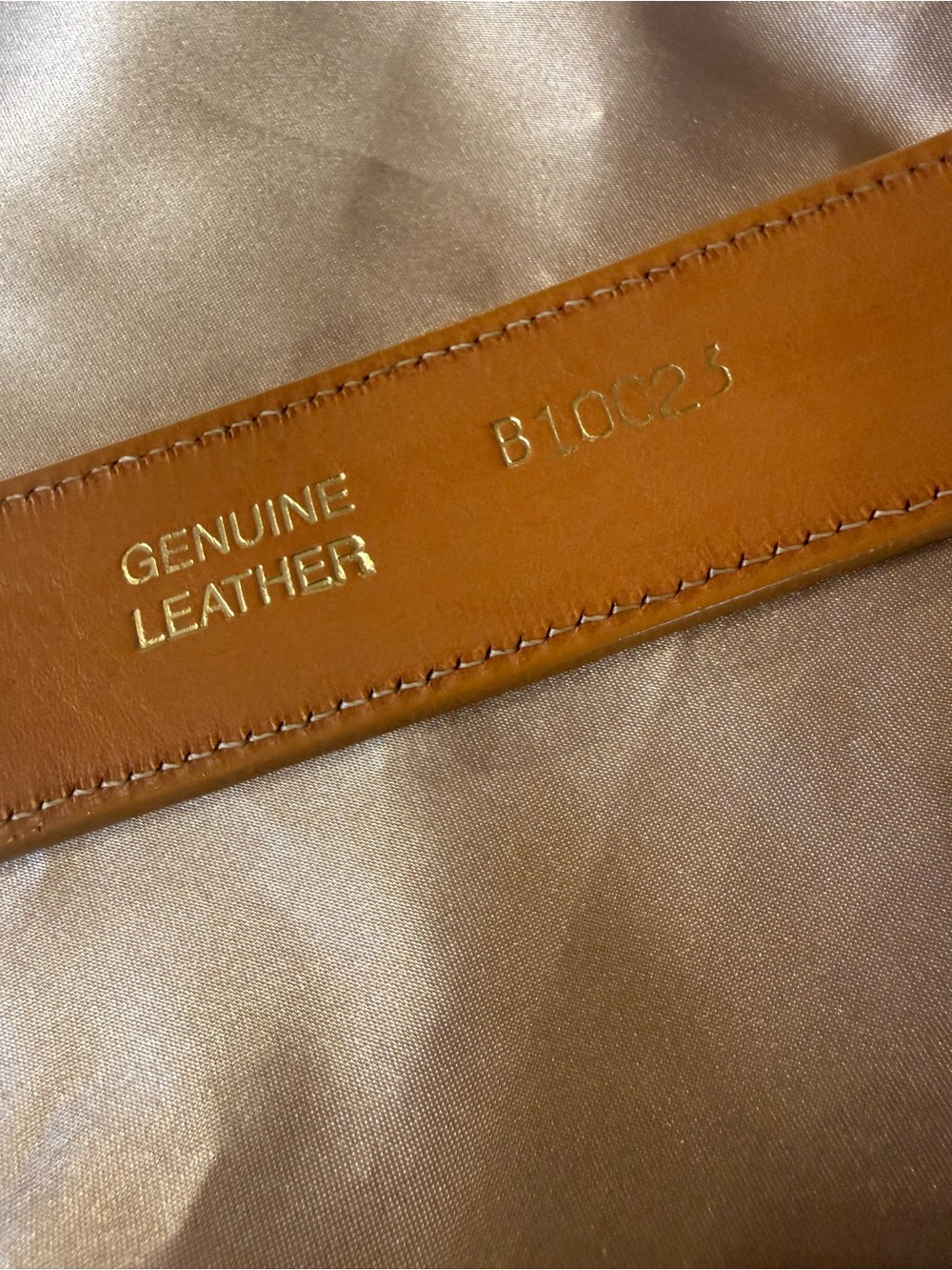 Men's Brown Leather Casual Belt with Silver Buckle - Picture 5 of 7